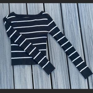 Prince and Fox Striped Cropped Sweater